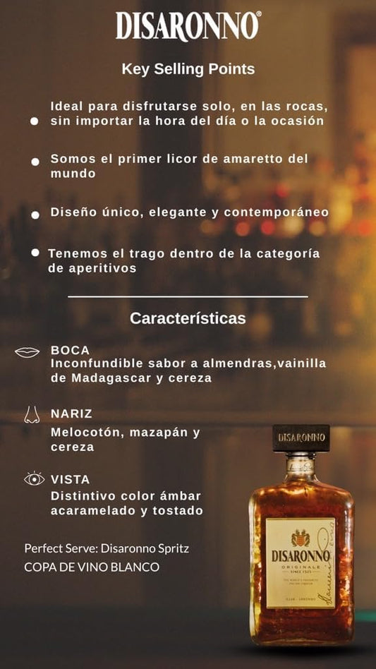 Licor Amaretto Disaronno 750 ml