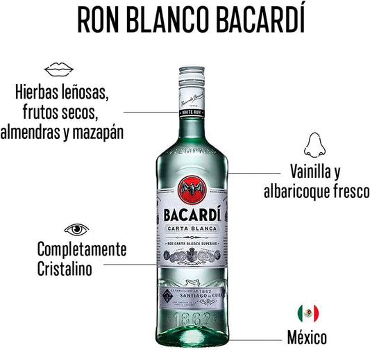 Ron Bacardi Carta Blanca 980 ml