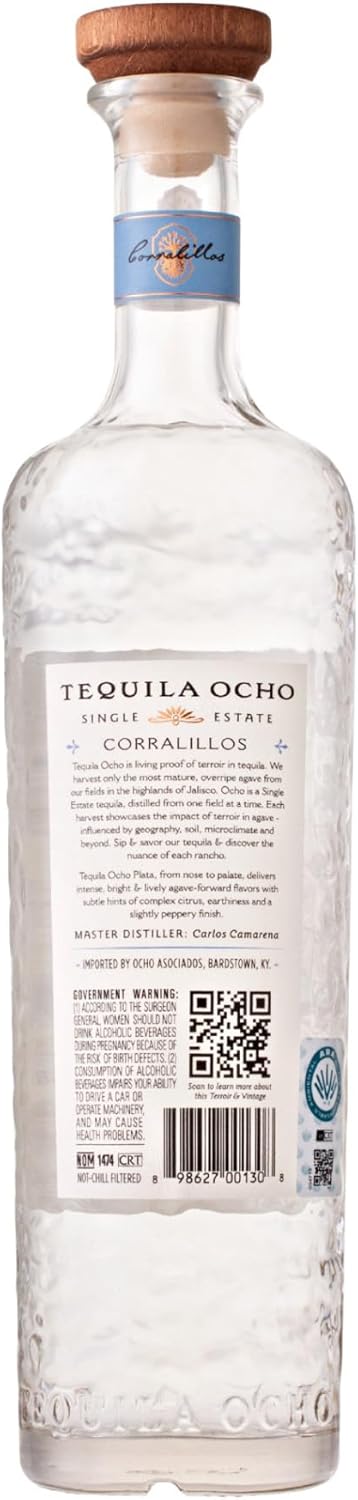 Tequila Ocho Plata 750 ml
