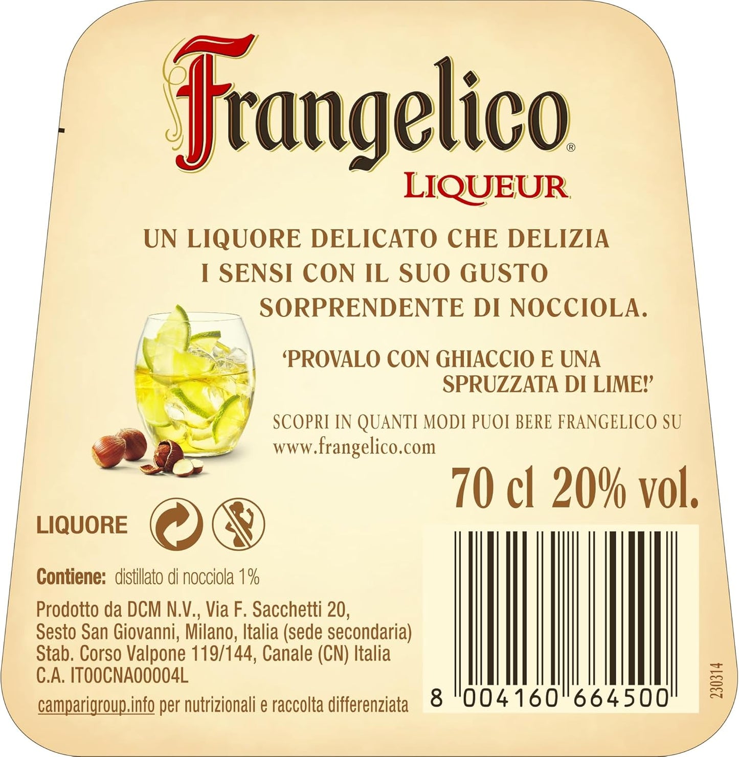 Licor Frangelico 700 ml