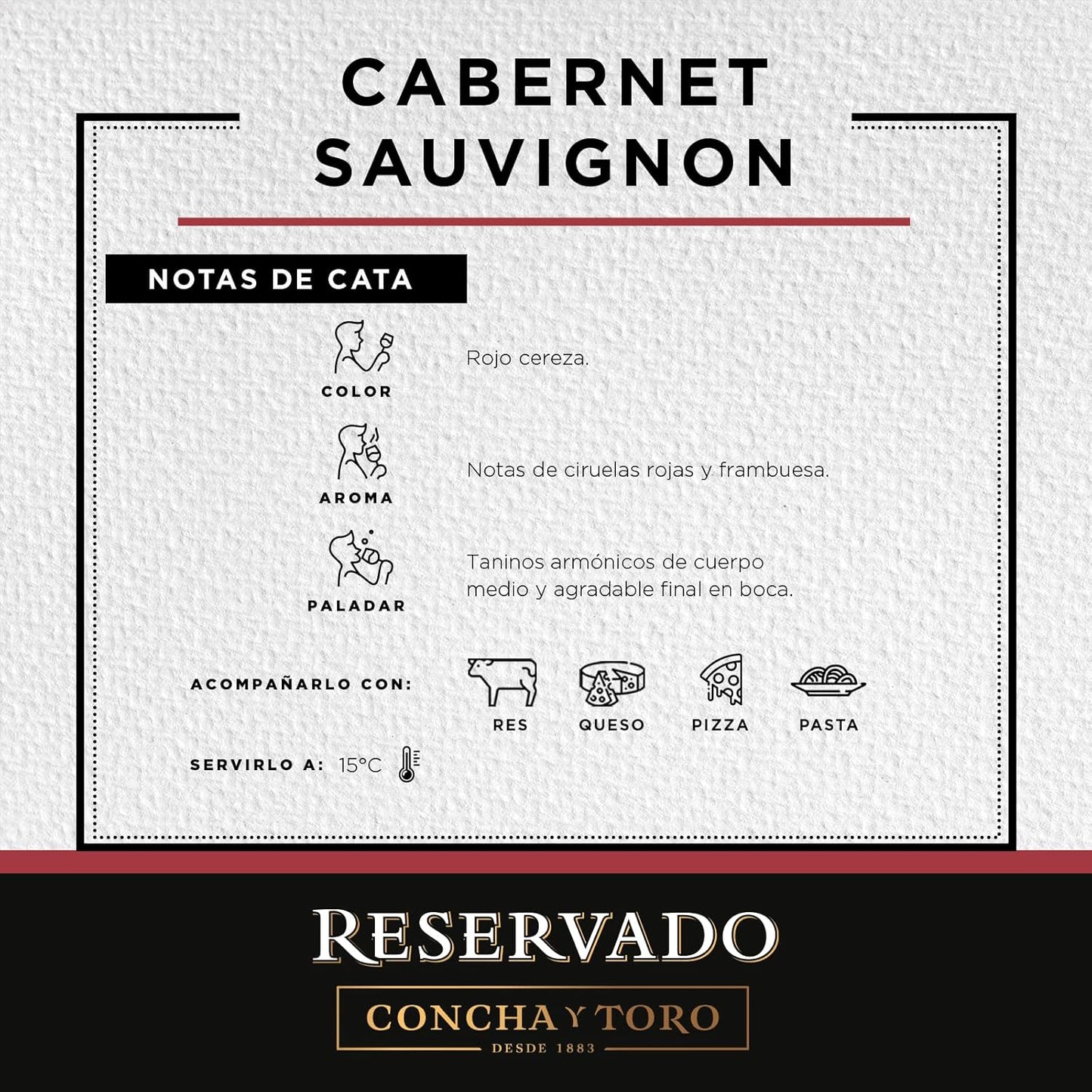 Vino Tinto Concha Y Toro Reservado Cabernet Sauvignon 750 ml