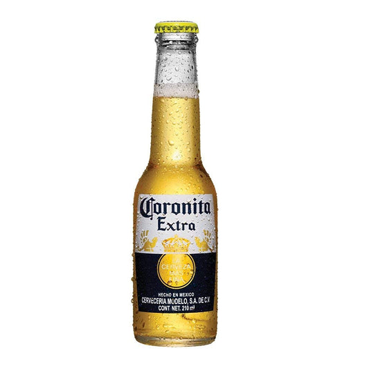 Cerveza Clara Coronita Extra tipo Pilsener, 24 botellas de 210 ml, disfruta su auténtico sabor ligeramente amargo y Fresco, disfrútala fría
