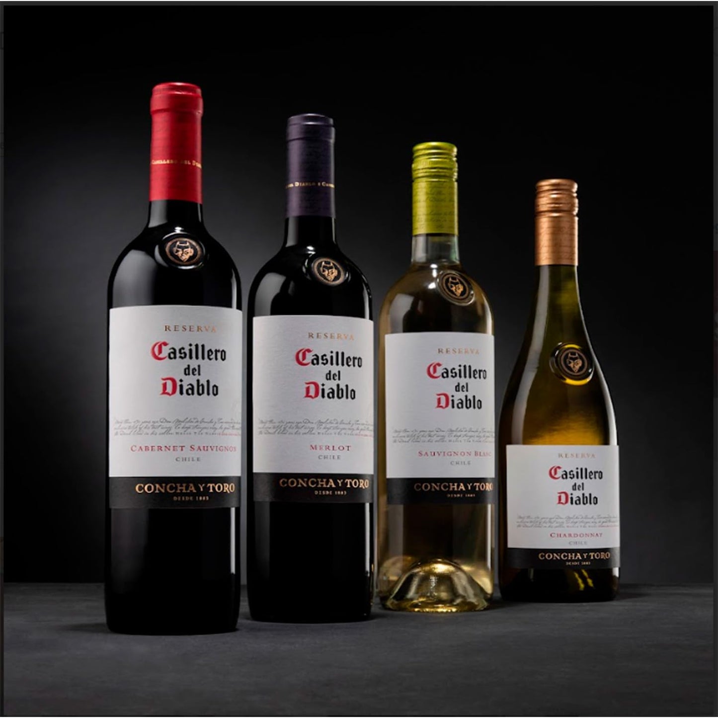 Vino Tinto Casillero Del Diablo 750 ml (Merlot, Cabernet Sauv)