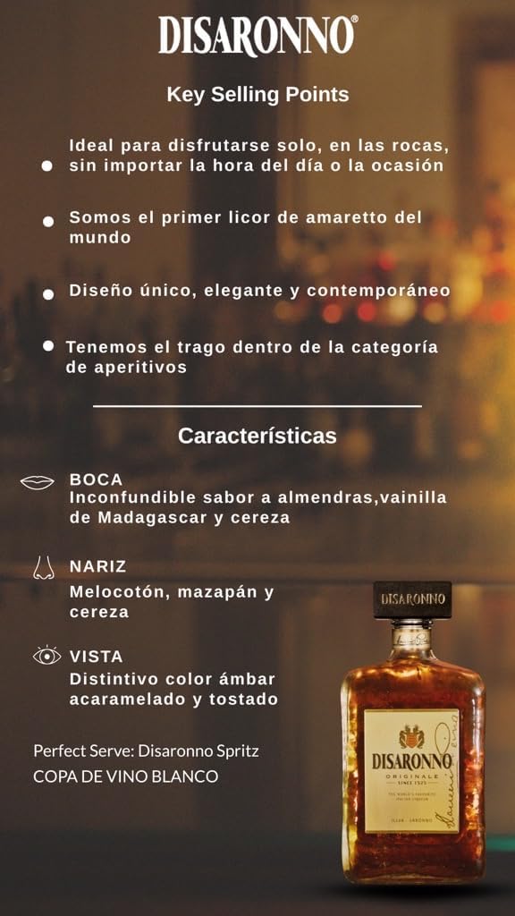 Licor Amaretto Disaronno 750 ml