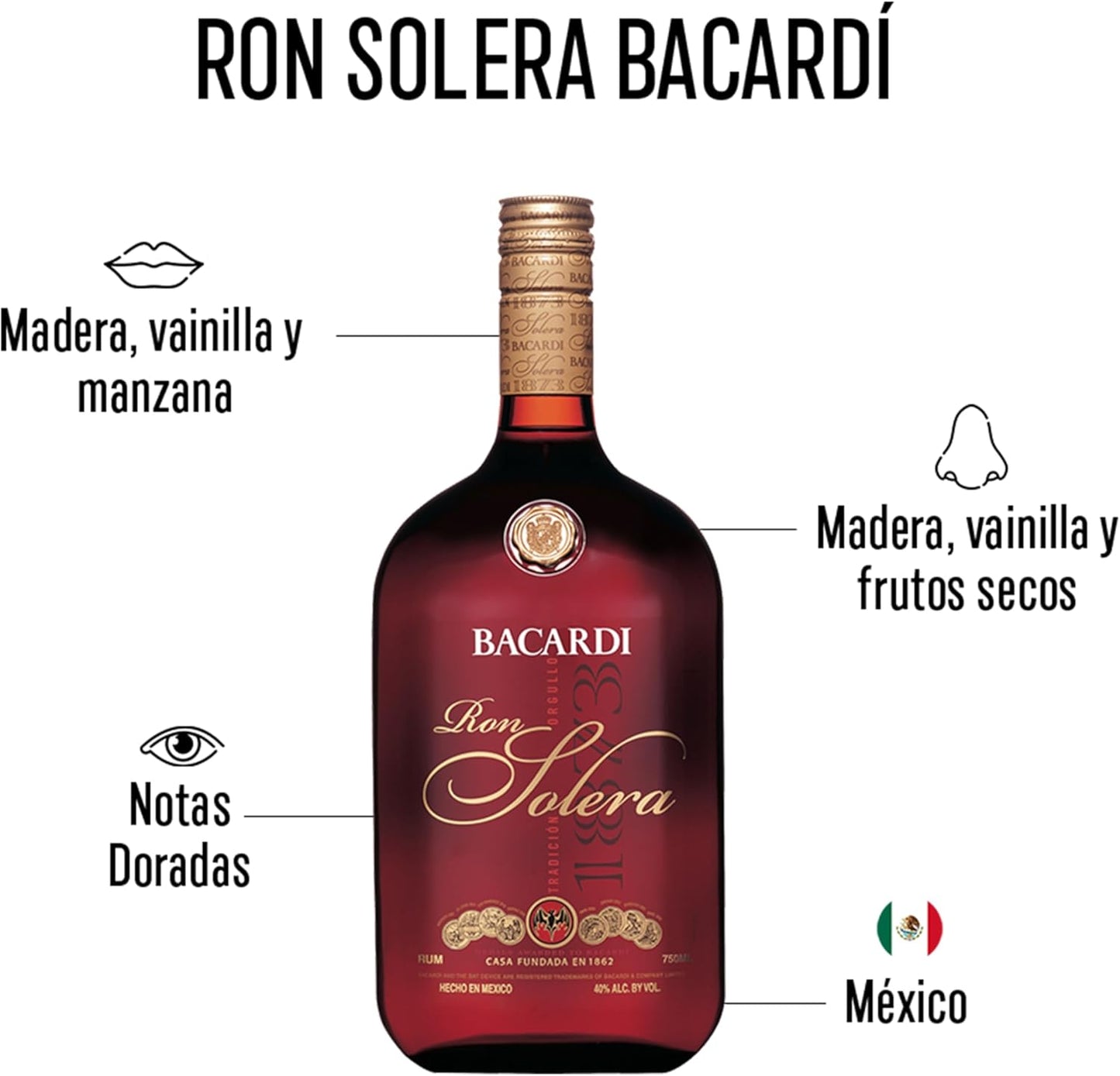 Ron Bacardi Solera 750 ml