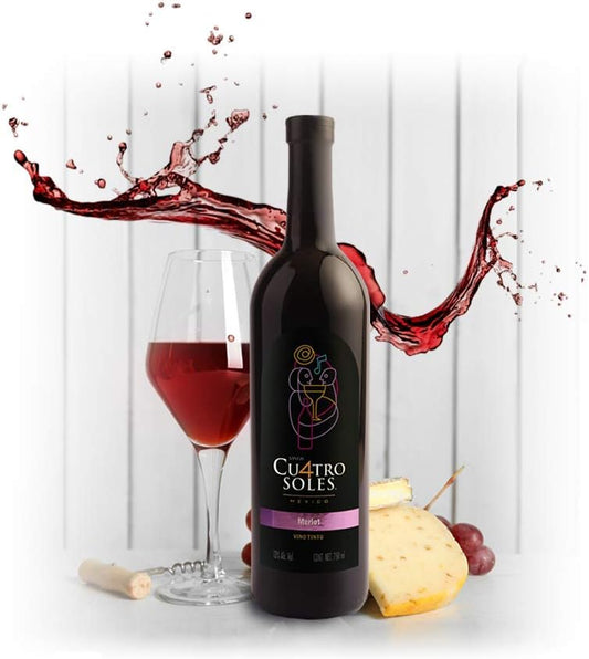 Vino Tinto Cuatro Soles Merlot 750 ml