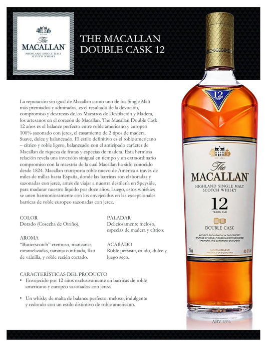 Whisky Macallan 12 Años Double Cask 750 ml
