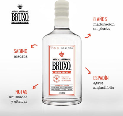 Mezcal Bruxo Joven 100% Receta Inicial 750 ml