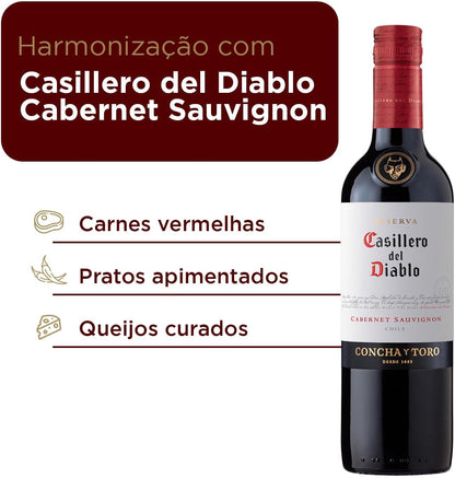 Vino Tinto Casillero Del Diablo 750 ml (Merlot, Cabernet Sauv)