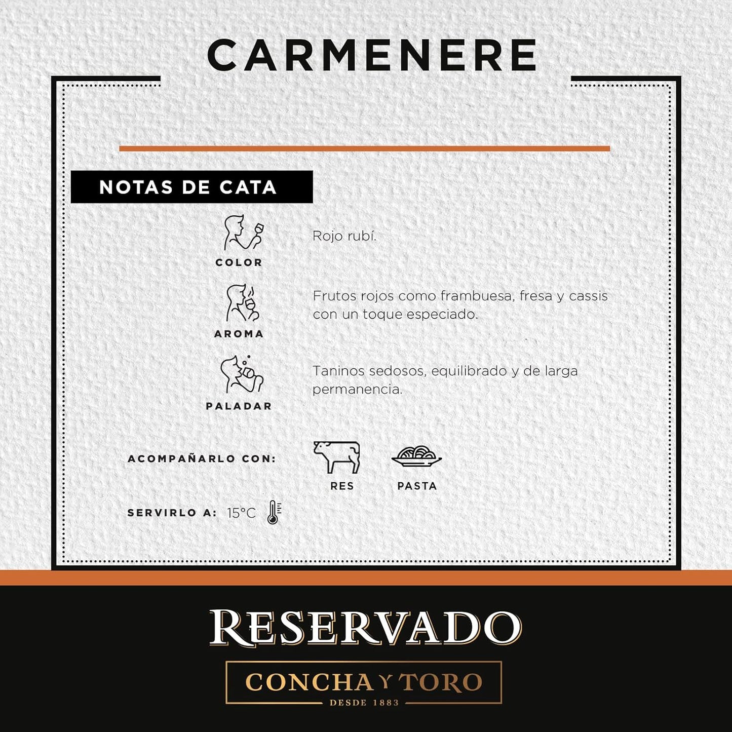 Vino Tinto Concha Y Toro Resevado Carmenere 750 ml