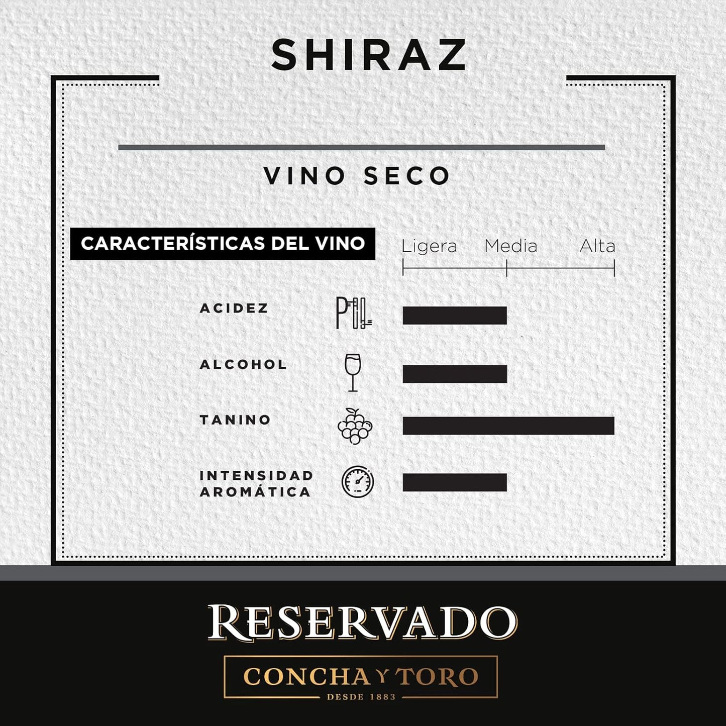 Vino Tinto Concha Y Toro Reservado Shiraz 750 ml