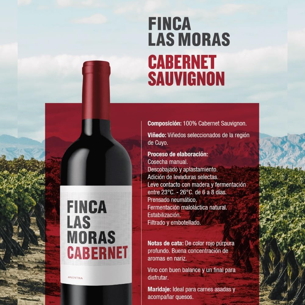 Vino Tinto Finca Las Moras Cabernet Sauvignon 750 ml
