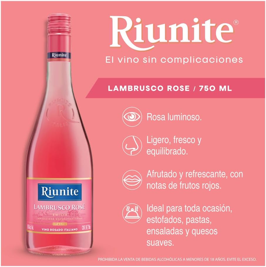 Vino Rosado Riunite Lambrusco Rose 750 ml