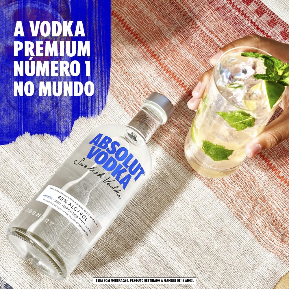 Vodka Absolut Natural/Azul 750 ml