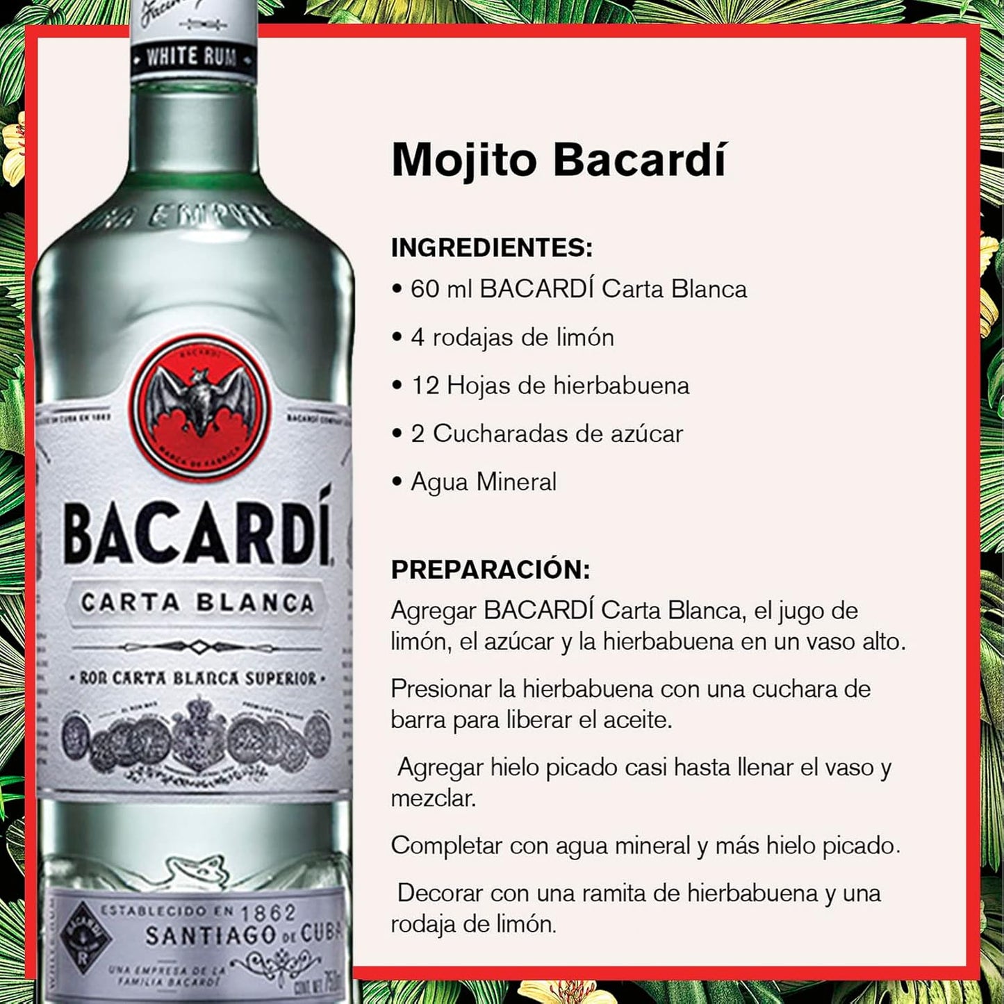Ron Bacardi Carta Blanca 980 ml
