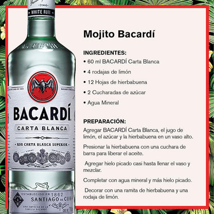 Ron Bacardi Carta Blanca 980 ml
