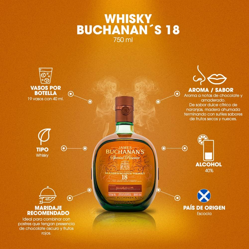 Whisky Buchanans 18 Años 750 ml - Importado