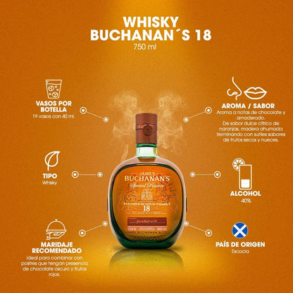 Whisky Buchanans 18 Años 750 ml - Importado