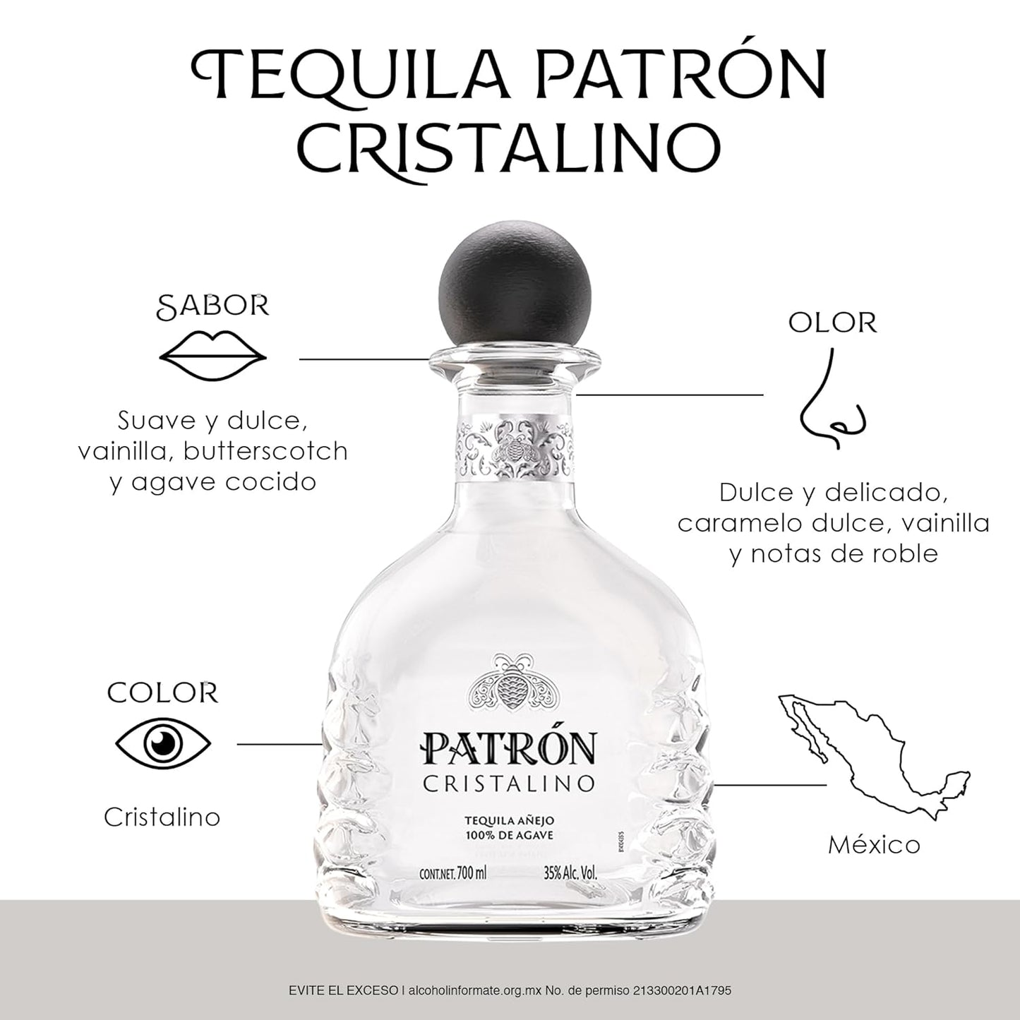 Tequila Patron Cristalino 700 ml
