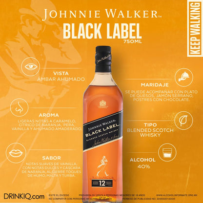 Whisky Johnnie Walker Black Label 750 ml - Importado