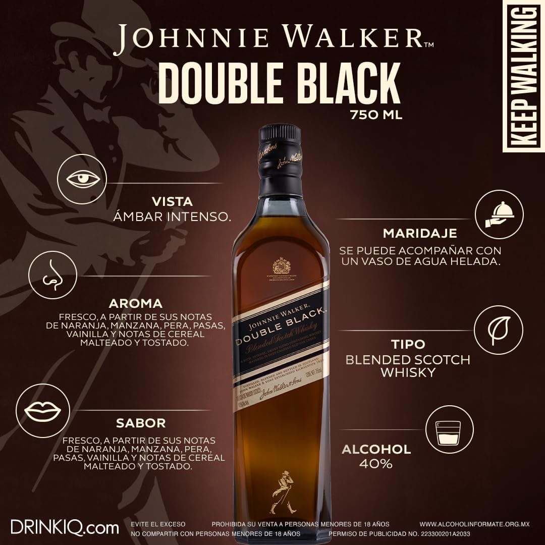 Whisky Johnnie Walker Double Black 750 ml