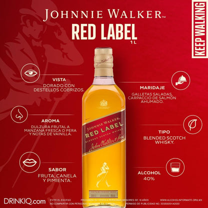 Whisky Johnnie Walker Red Label 1000 ml - Importado
