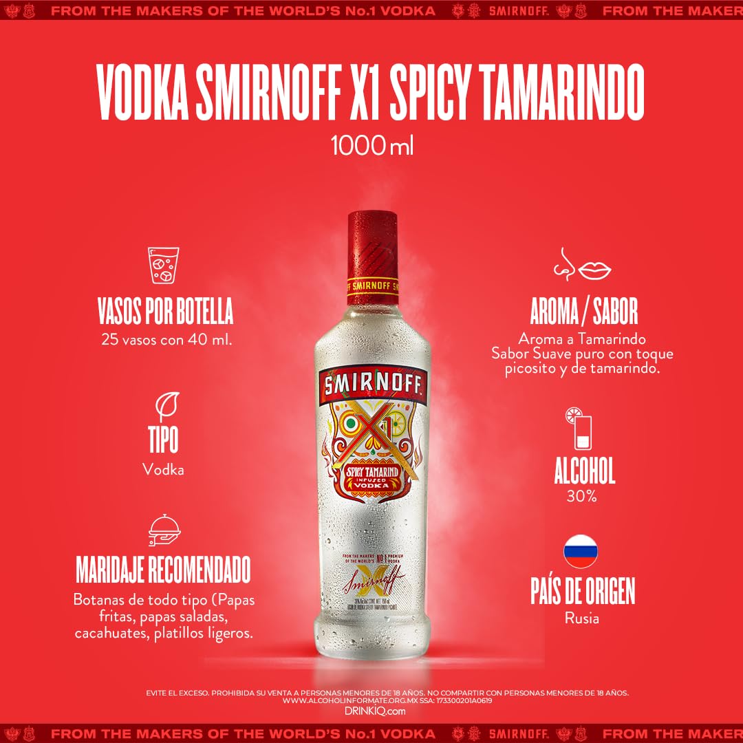 Vodka Smirnoff Tamarindo 1000 ml