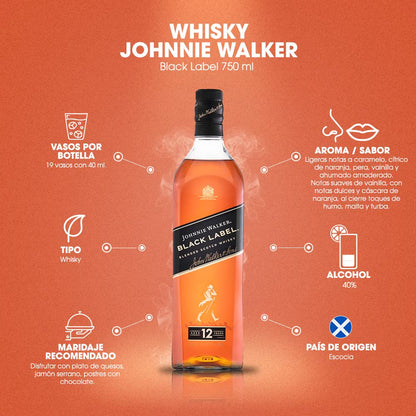 Whisky Johnnie Walker Black Label 750 ml - Diageo