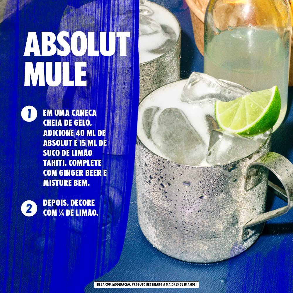 Vodka Absolut Natural/Azul 750 ml